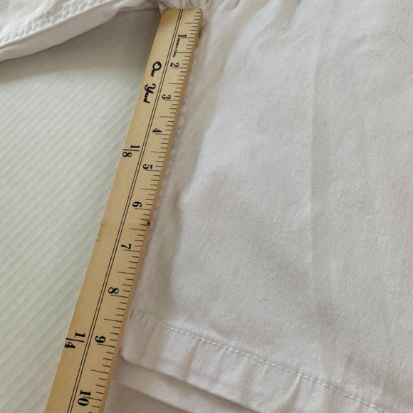 Carbon Men's Flat Front White Cotton Shorts Size 34 Beach Surfer Preppy Summer - Picture 7 of 8